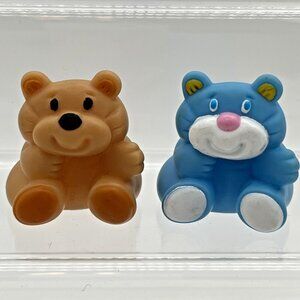 Fisher Price Loving Family Dollhouse Mini Rumple TEDDY BEAR Lot Of 2 1994